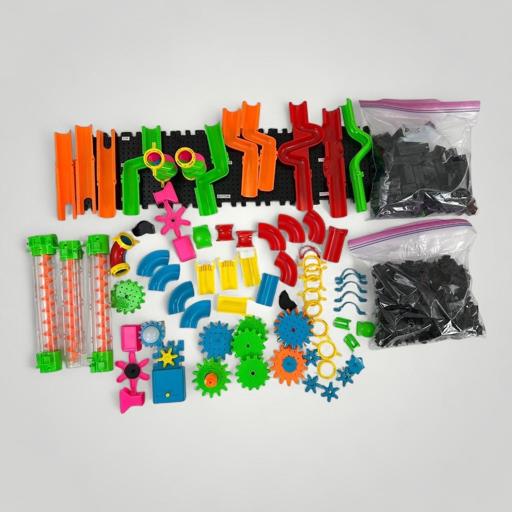 Techno Gears Marble Mania Mixed Parts Lot Motorized‎ Marble Run Track Pieces Toy